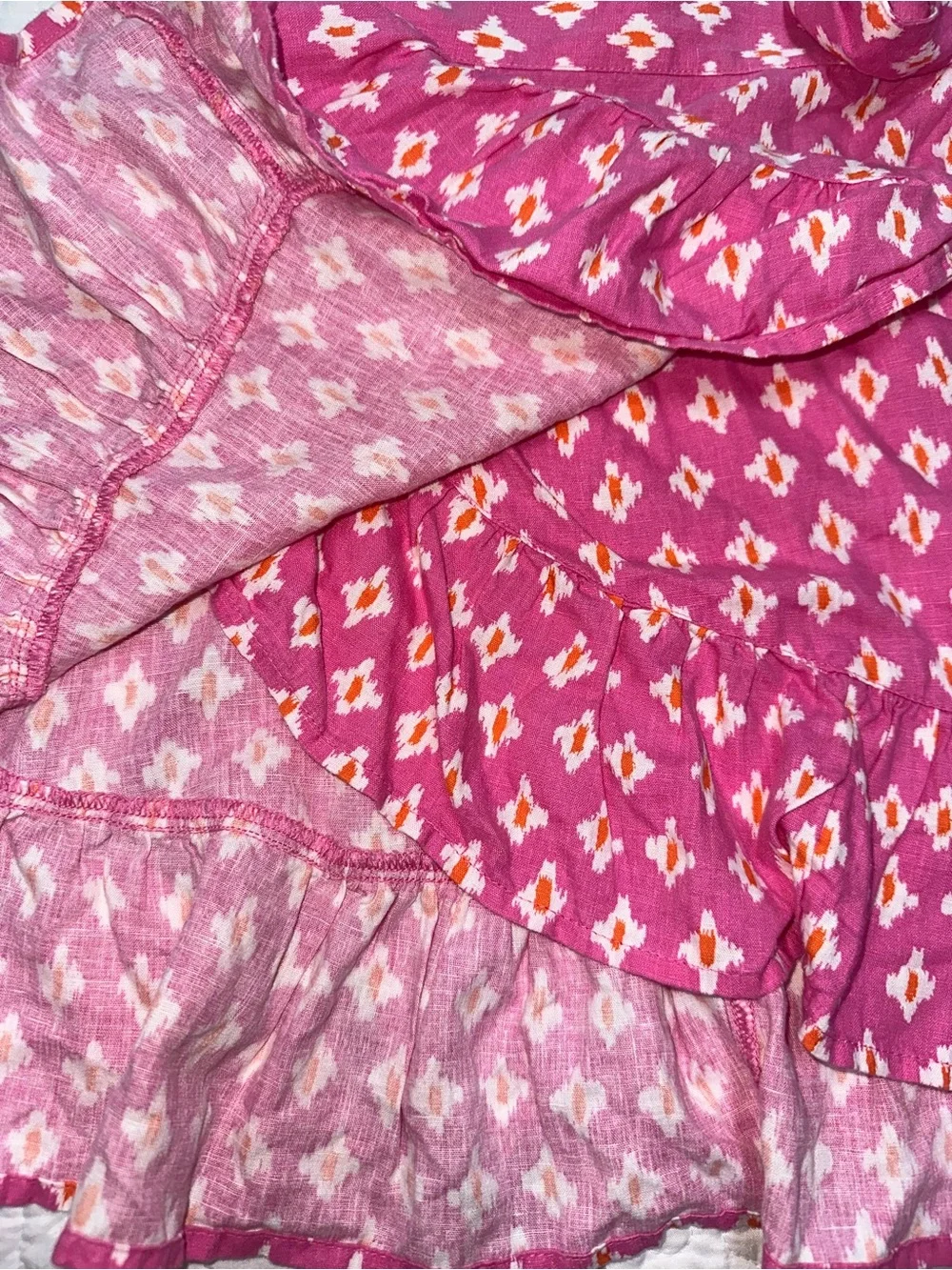 Aerie Pink Pattern Wrap Skirt Women’s Size Small